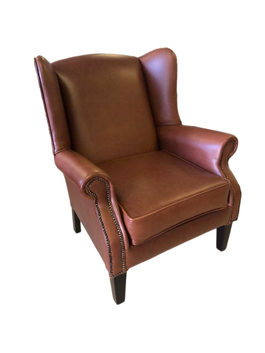 Leather Wingback Occasional Chair